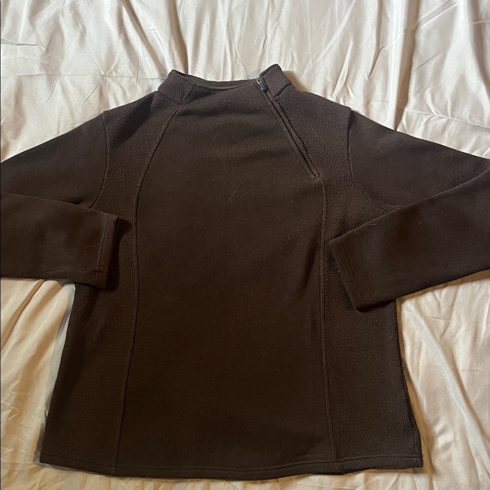 Columbia Brown Long Sleeve Hoodie / water resistant cotton